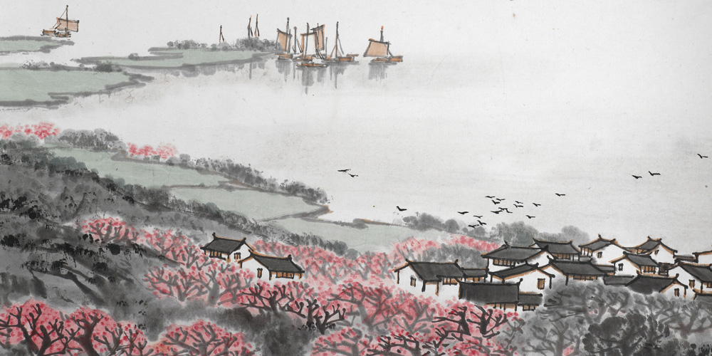 江南好景，落花时节又逢君。